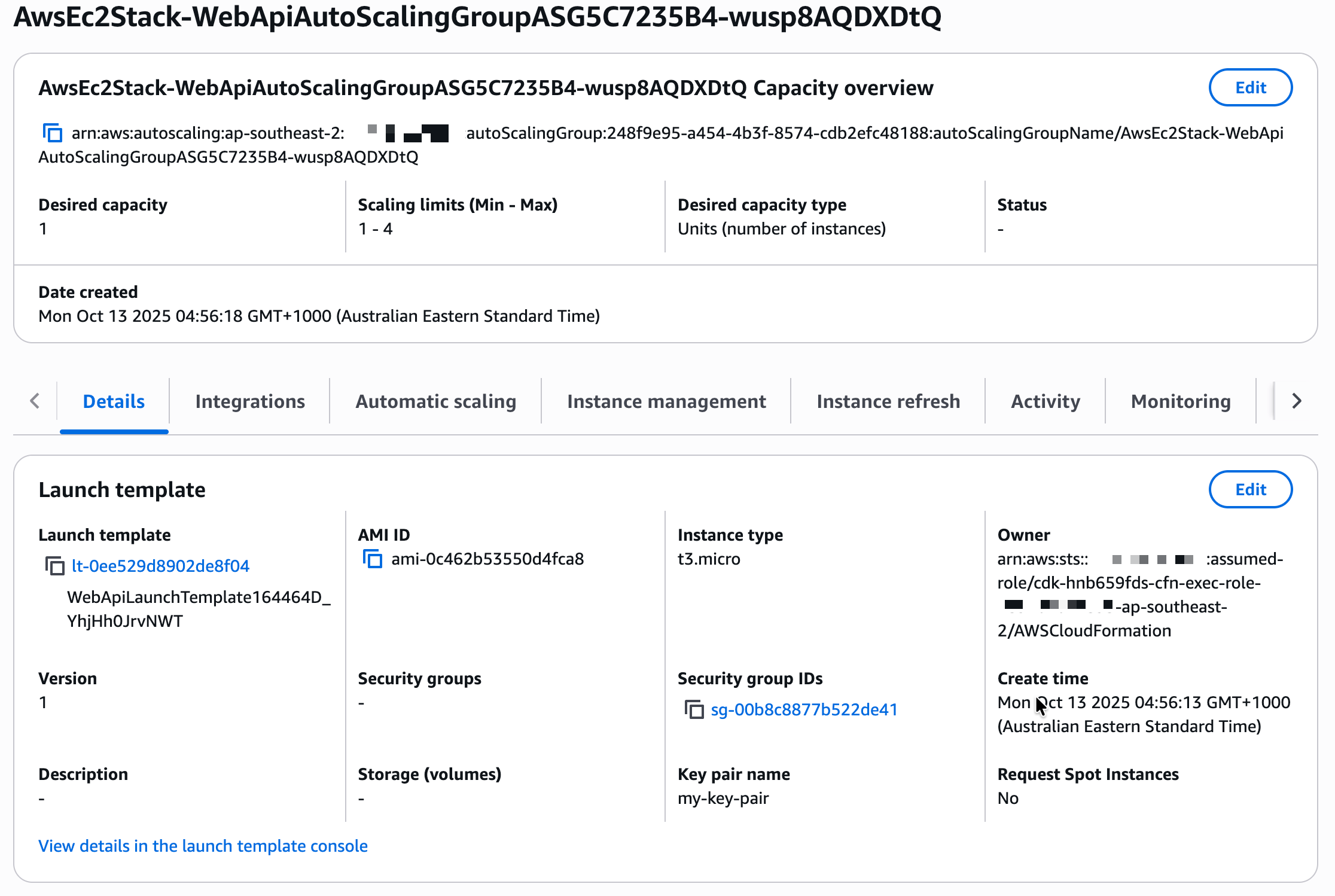 Amazon EC2 Auto Scaling Group