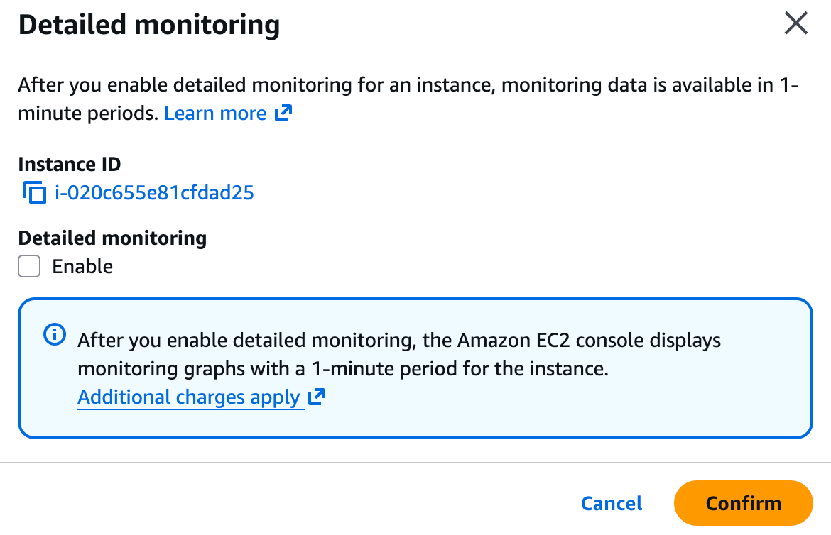 Amazon EC2 CloudWatch agent detailed monitoring