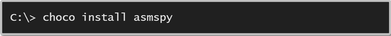 choco install asmspy