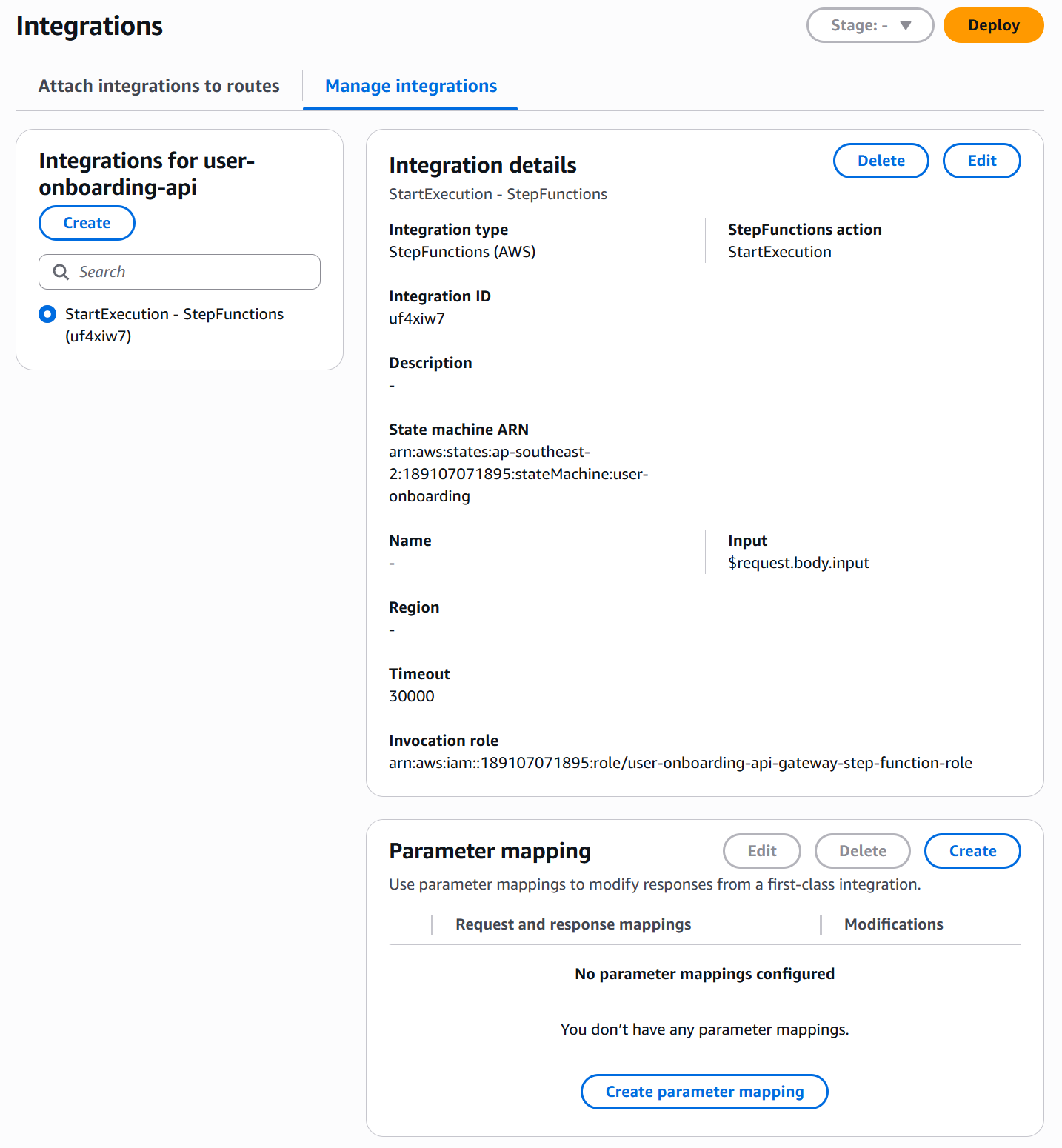 Trigger a AWS Step Function directly from Amazon API Gateway HTTP API Endpoint
