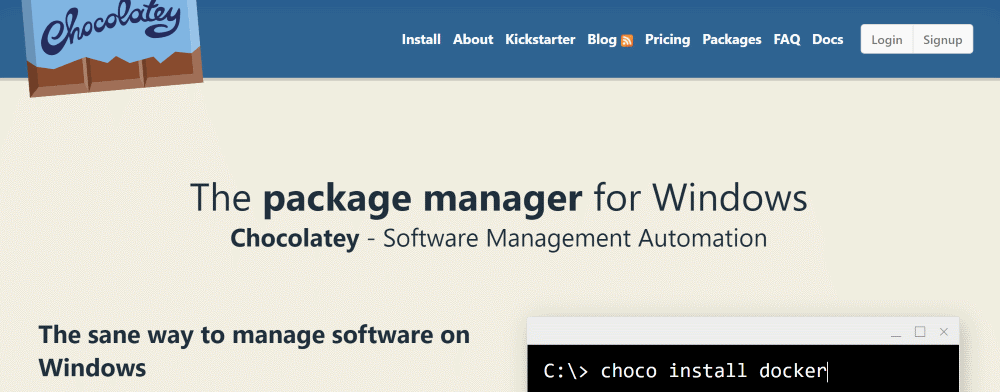 Chocolatey - Package Manager for Windows