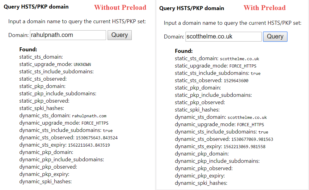 Verifying HSTS preload