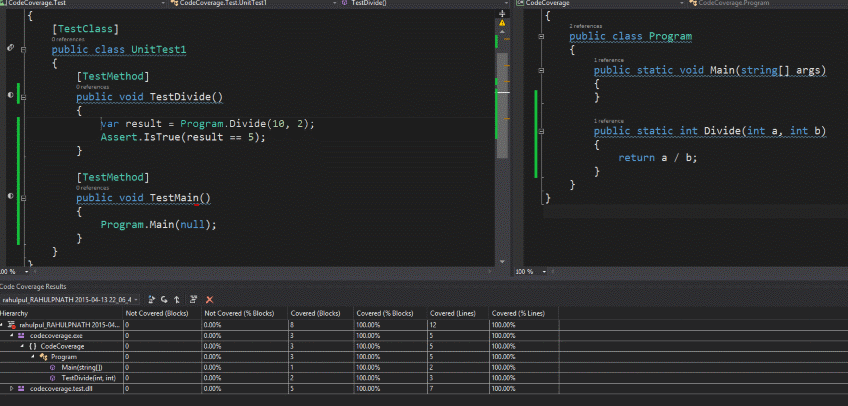 Visual Studio Code Coverage