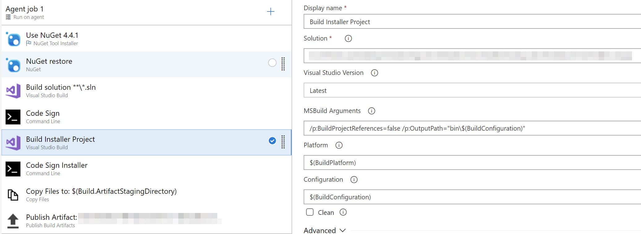 Code Signing Azure DevOps