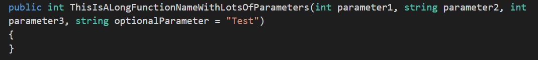 Function Parameters taking natural flow of IDE