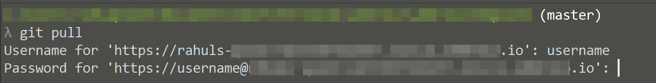 Enter your Credentials, git