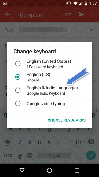 Select Indic Keyboard