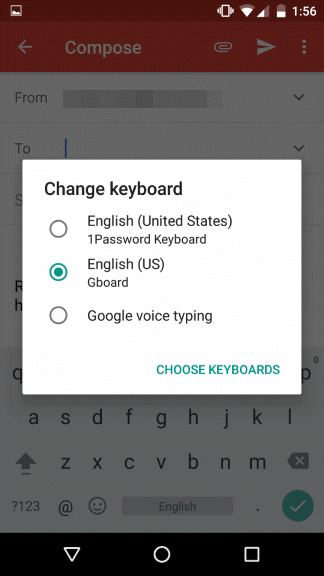 Choose Keyboards