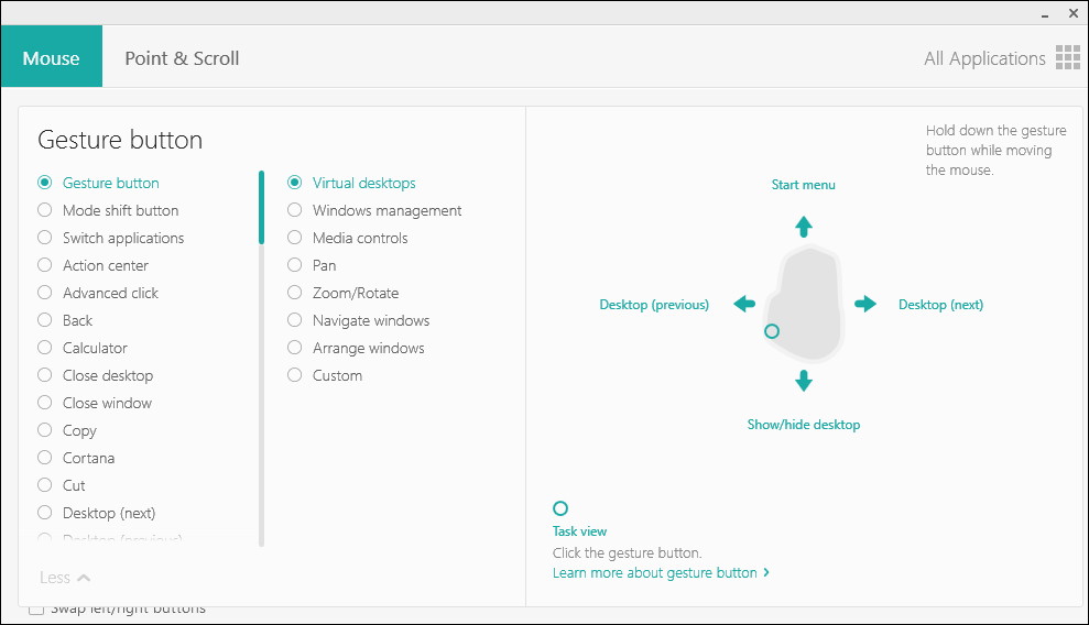 Logitech MX Master Software customizations