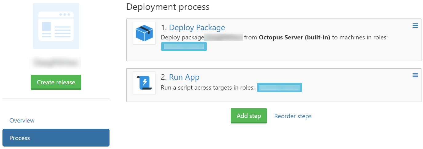 Octopus Deploy Process Steps