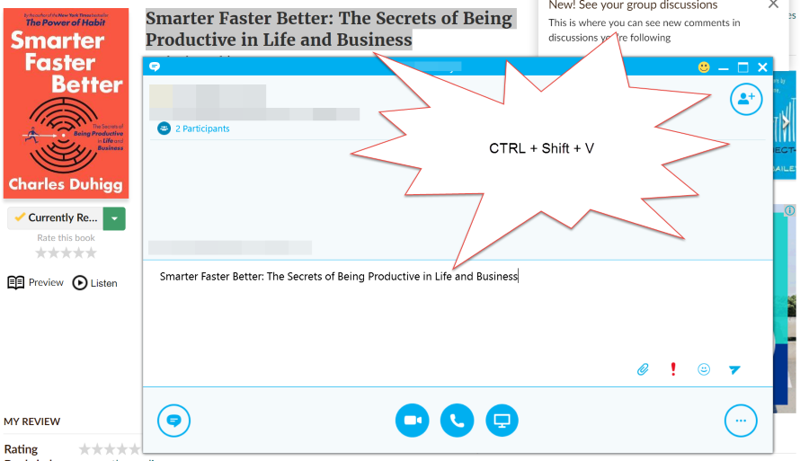 Paste Without Formatting