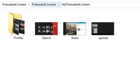 preloaded content explorer