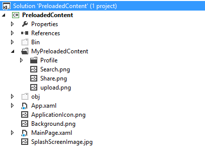 preloaded content visual studio refresh