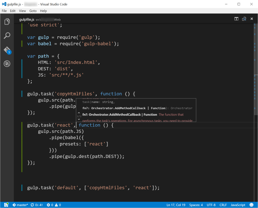 Visual Studio code Intellisense