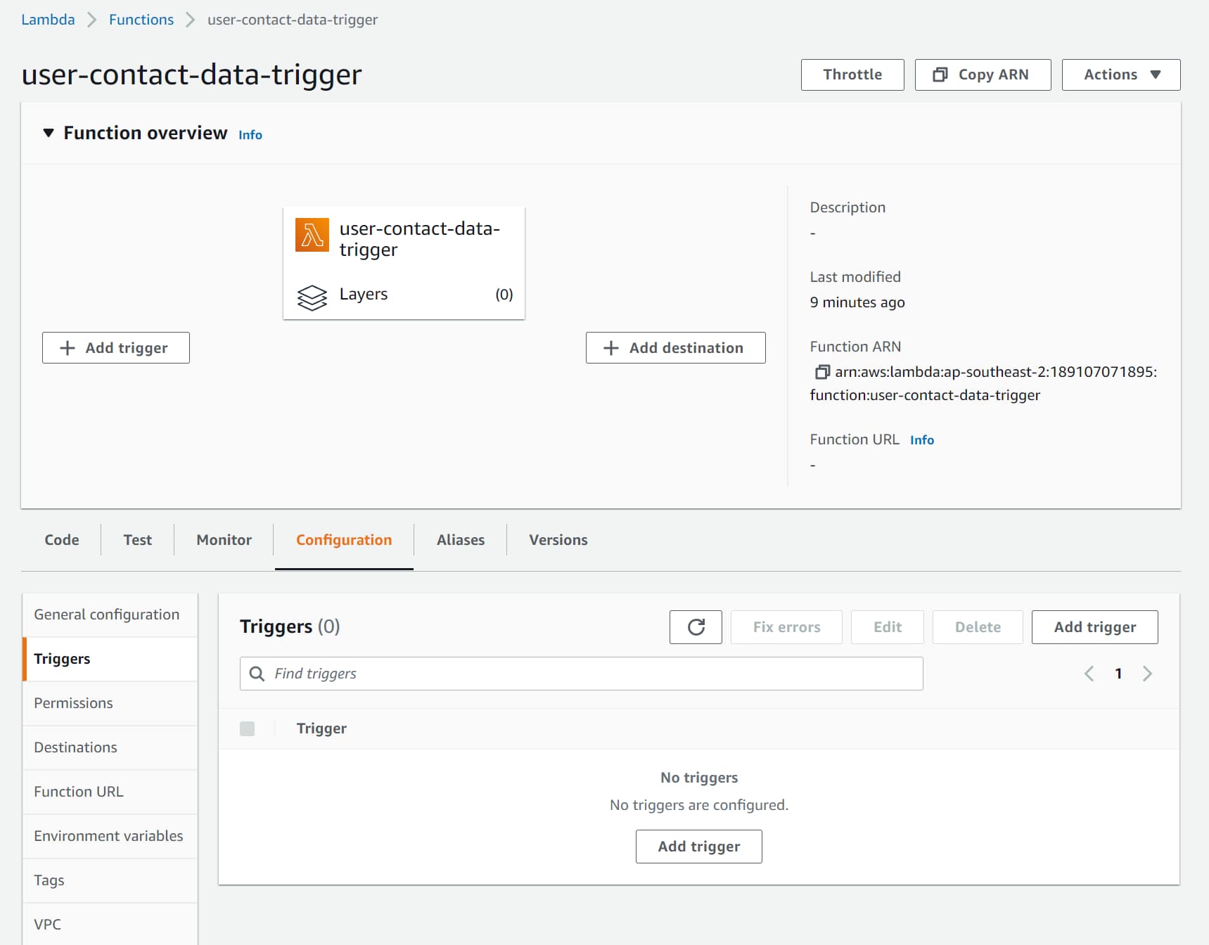 Add Trigger from the Lambda Function under Configuration → Triggers. This allows to choose different sources for the Lambda Trigger, and one of them is S3.