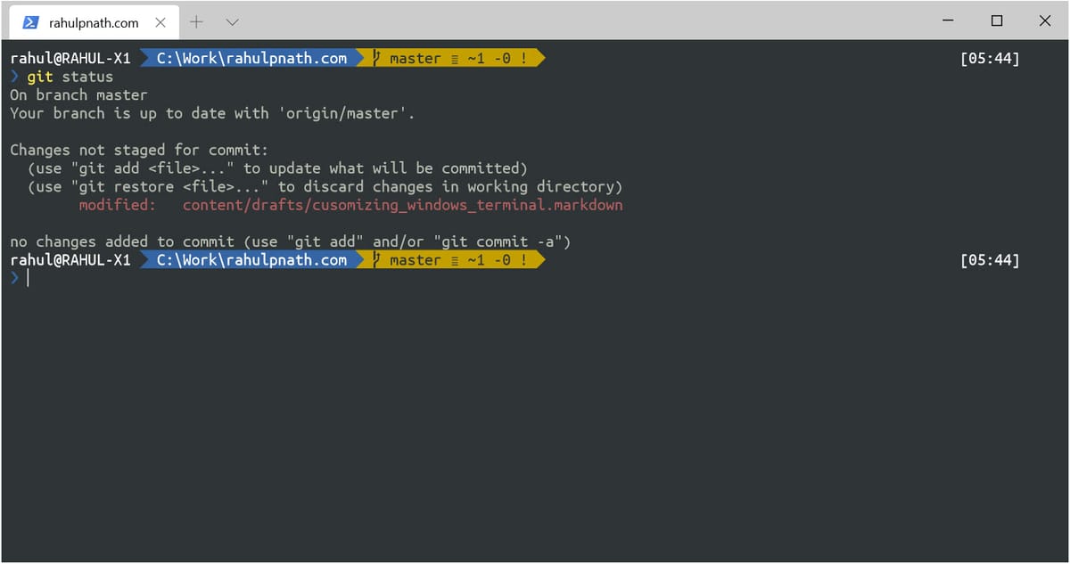 Setting Up The Windows Terminal