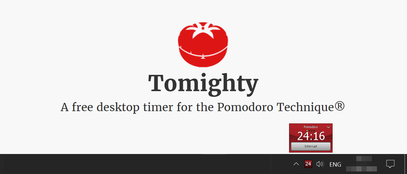 Tomighty, Pomodoro Timer