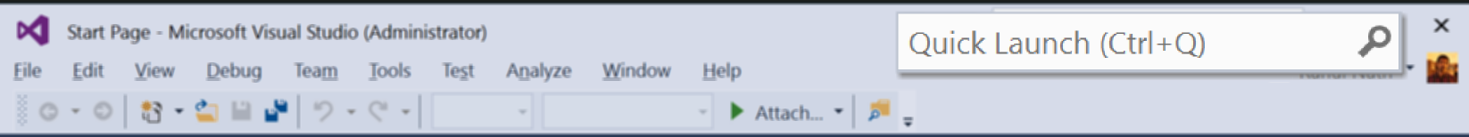 Visual Studio Quick Launch