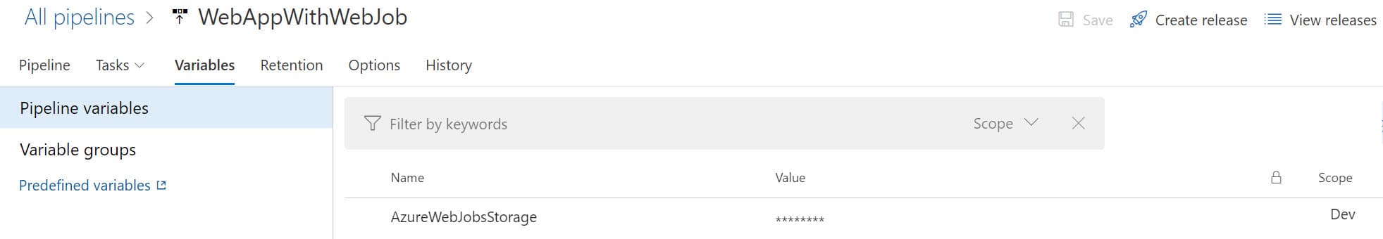 Azure DevOps Release Varialbes