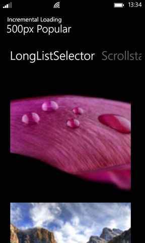 windows phone incremental loading using longlistselector